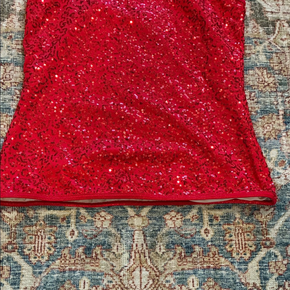 Balera Red sequin Dance top size XL - Picture 4 of 7